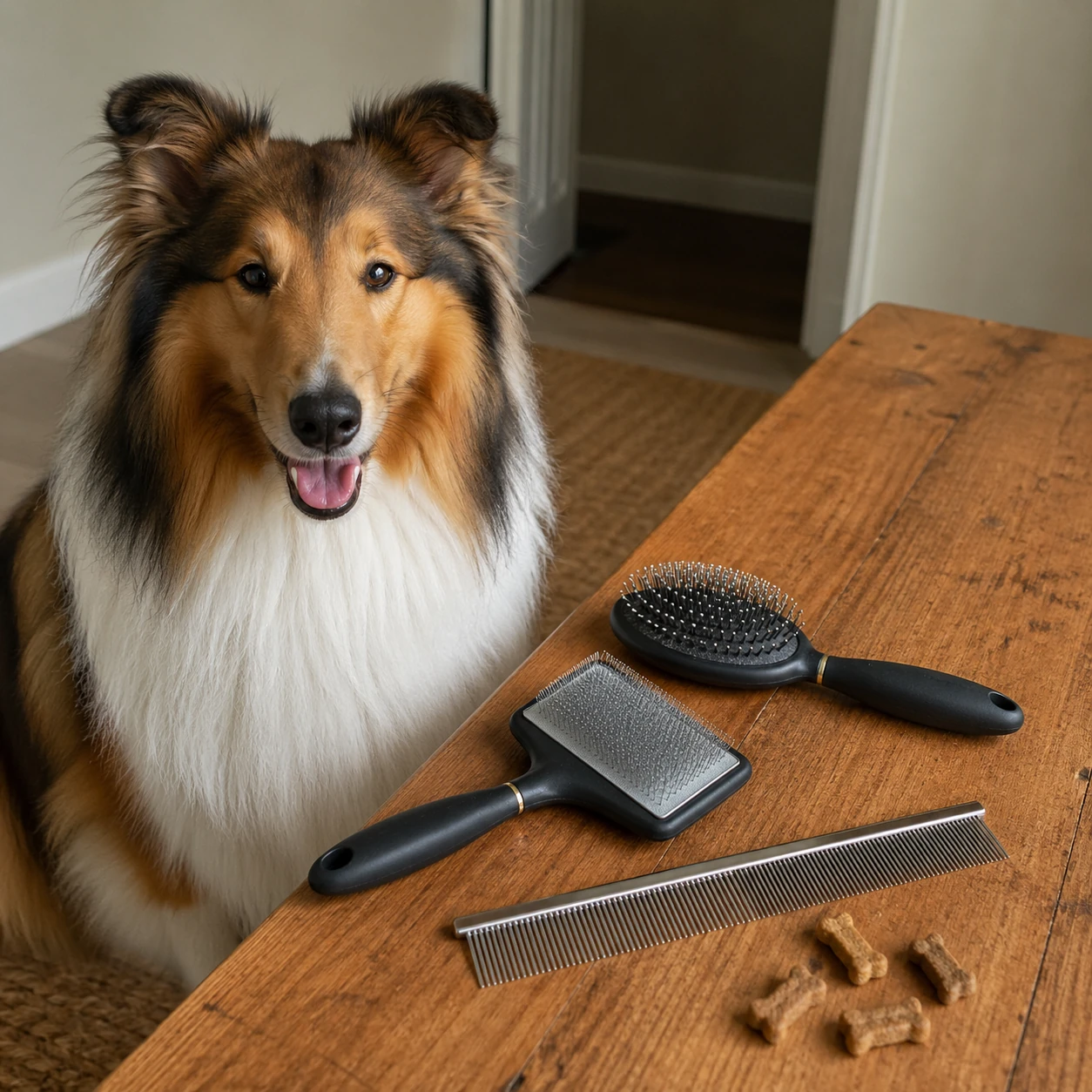 3 tools for brushing long haired dog treats