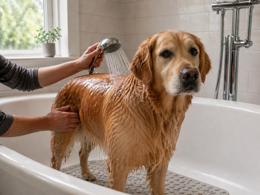 rinse thoroughly dog non slip mat