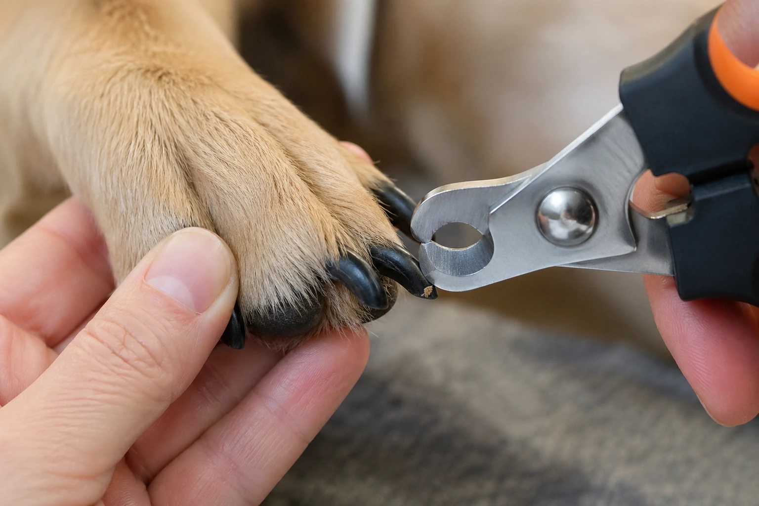 small safe clip from dog nail tip